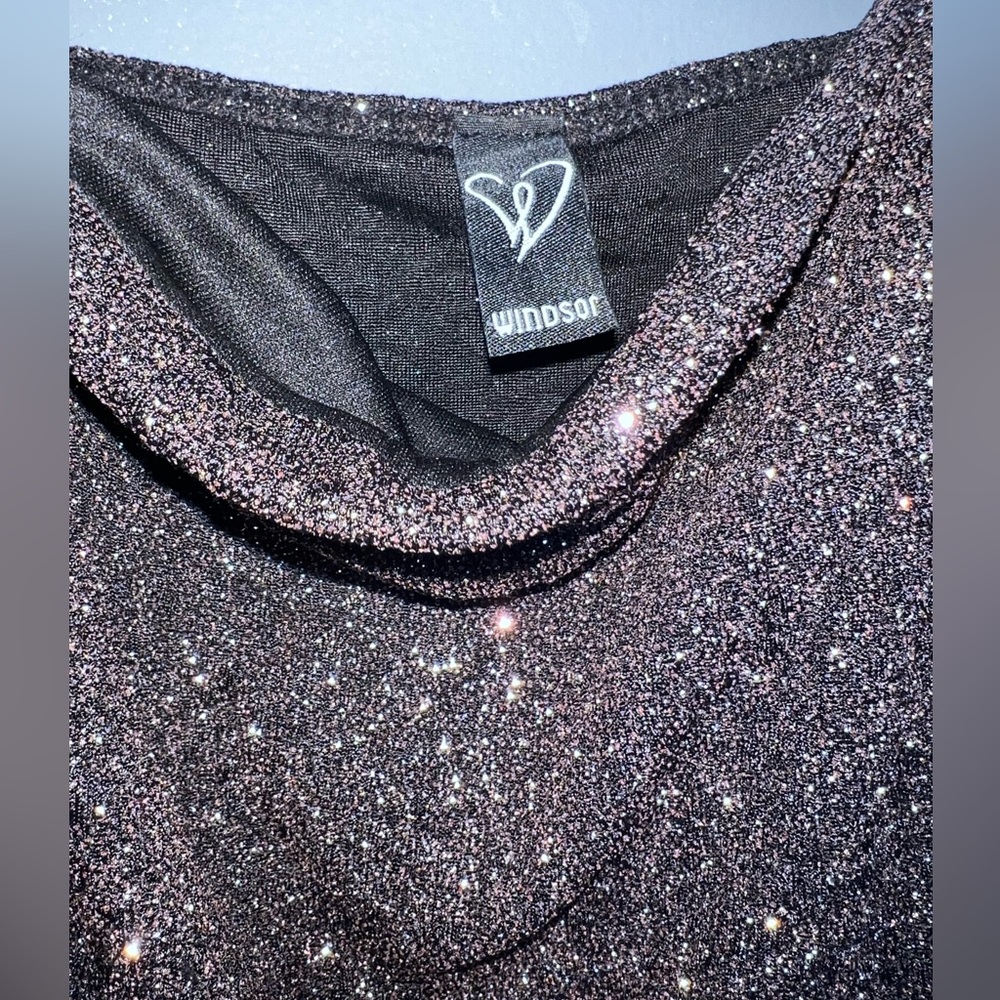 Black Glittery Windsor Dress | Women’s Large - Picture 12 of 15
